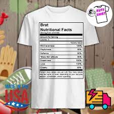 brat nutritional facts shirt hoo