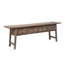 Natural Rectangle Wood Console Table