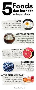 32 foods that burn fat while you sleep