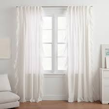 ruffle washed cotton curtain pottery