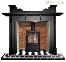 Arts And Craft Antique Slate Fireplace