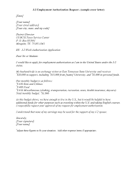 J 2 Employment Authorization Request Sample Cover Letter