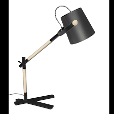 Extremely flexible swing arm 18 desk lamp which illuminates anywhere you desire by easily swinging up and down its arm and turning around its lampshade. Mantra M4923 Nordica Adjustable Desk Lamp Black And Beech Wood