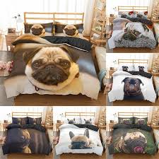 Homesky 3d Pug Dog Bedding Set Cute