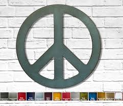 Peace Symbol Metal Wal Art Home Decor