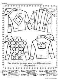 Free kentucky derby printables | horse coloring. Kentucky Derby Color By Numbers And Sight Words By Coast To Coast Kinder