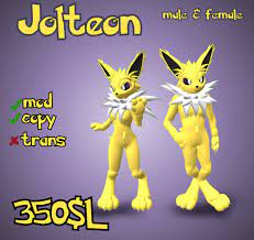 Anthro Jolteon - Second Life by SpaceFoxy -- Fur Affinity [dot] net