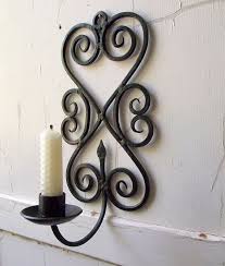 Wrought Iron Candle Sconce Vintage