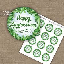 Bake me happy is a bakery that offers wedding and custom cakes in the triad area. Anniversary Cupcake Toppers Greenery Nifty Printables