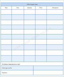 Office Supply List Template Useful Fice Supply Order Form