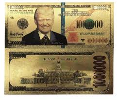 million dollar bill with us president