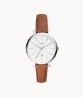 JACQUELINE ES4368P THREE-HAND DATE BROWN LEATHER WATCH Fossil