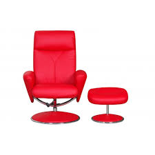 alizza swivel recliner footstool red