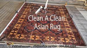 dog skin smells in a wool silk rug carpet