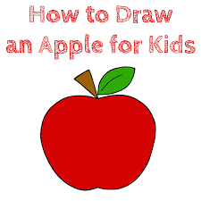 how to draw an apple for kids how to