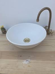 Raw Clay Bathroom Vessel Sink Made From