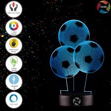 3d Optical Illusion Night Light 7 Led Color Changing Lamp 3 Soccer Le3d