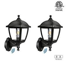 Pknpd6n Fudesy 2 Pack Motion Sensor Outdoor Wall Lanterns Corded Electric Plastic Porch Light Fixtures With 12w Edison Bulbs For