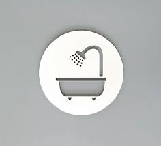 Bathtub Shower Sign Bathroom Signs