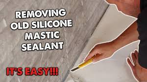 removing old silicone mastic sealant