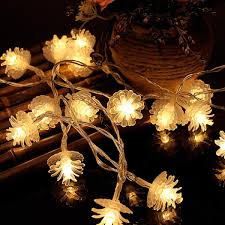 20 Led String Lights Pinecone Christmas Decoration Lamps