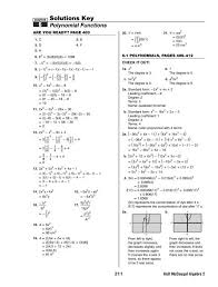 Algebra 2 Ch 6 Solutions Key
