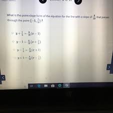 What Is The Point Slope Of The Equation