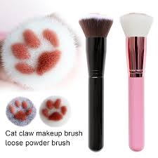 soft cute cat claw paw makeup brushes