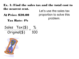 Sales Tax And Total Cost
