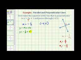 The Equation Of A Line Perpendicular To