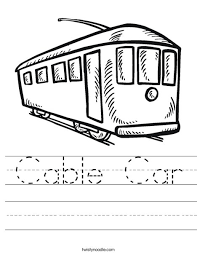 Coloring page vehicles > cable car. Cable Car Worksheet Twisty Noodle