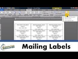 address labels with mail merge