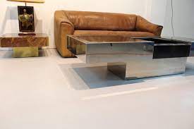 Sliding Coffee Table With Bar 1970s