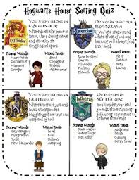 Take this test to see what hogwarts house you'd wind up in. Hogwarts House Sorting Quiz Harry Potter By Lindsey Bowers Tpt