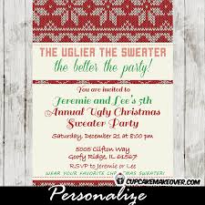 ugly sweater christmas party invitation