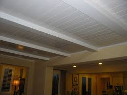 White Painting Wooden Ceiling Decor