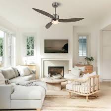 walnut ceiling fan with led light kit