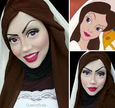 makeup artist uses her hijab to