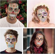 halloween temporary face tattoos 8pack