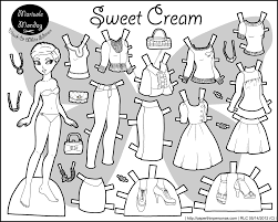 Therefore, black and white images of dolls lol are suitable for coloring and children's creativity! Sweet Cream Printable Paper Doll In Black And White Paper Thin Personas