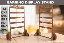 laser cut earring jewelry display stand