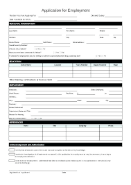 Job Application Form Template Free Download Blank Job Resume Blank