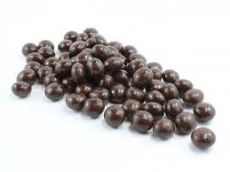 dark chocolate coated coffee beans