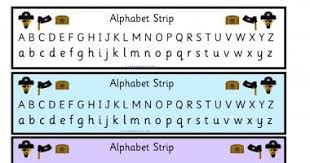 Pirate Alphabet Strip Chart Upper And Lower Case Free