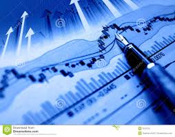 Financial Blue Chart Background Stock Photo Image Of
