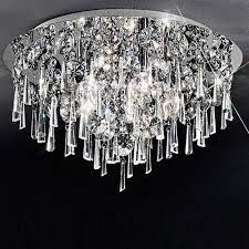 Samara Flush Crystal Ceiling Light