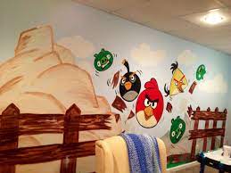 this angry birds mural is just one of 4