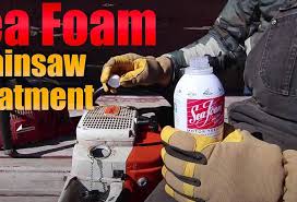 sea foam motor treatment in a chainsaw