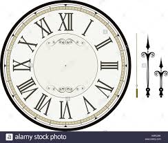 Vintage Clock Face Template With Hour Minute And Second