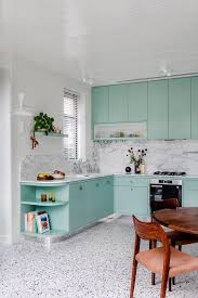 mint green kitchen cabinets add a